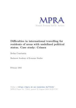 Difficulties in international travelling for residents of areas with