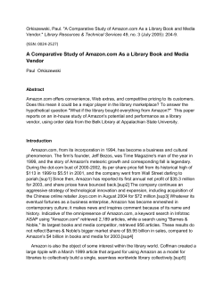A Comparative Study of Amazon.com As a Library Book