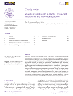 Sexual polyploidization in plants cytological mechanisms and