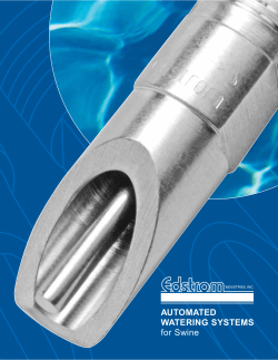 AUTOMATED WATERING SYSTEMS for Swine