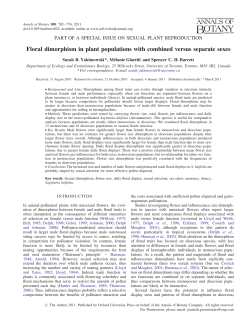 Floral dimorphism in plant populations with