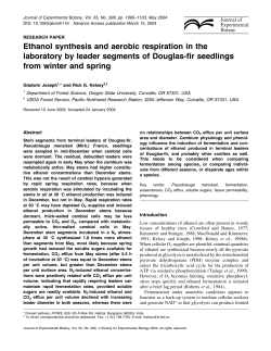 Ethanol synthesis and aerobic respiration in the laboratory by leader