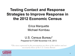 Testing Contact and Response Strategies to Improve