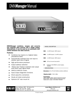 DMX Manual Manager DMX Manual Manager