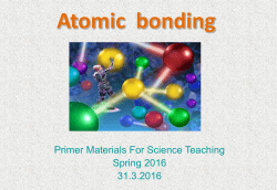 Atomic bonding - Weizmann Institute of Science
