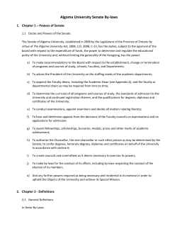 Academic Senate By-Laws