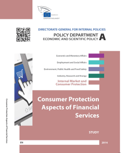 Consumer Protection Aspects of Financial