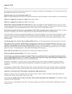 James 5:13-20 - Officers` Christian Fellowship