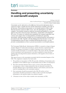 Handling and presenting uncertainty in cost