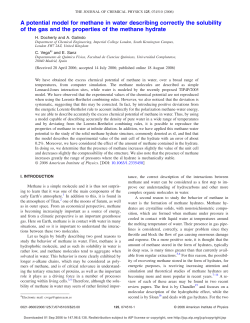 A potential model for methane in water describing correctly
