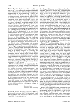 Richard R. Wetzell. Inventing the Criminal: A History of German