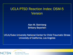 UCLA PTSD Reaction Index: DSM-5 Version