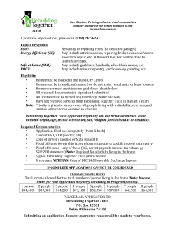 Homeowner Application - Rebuilding Together Tulsa