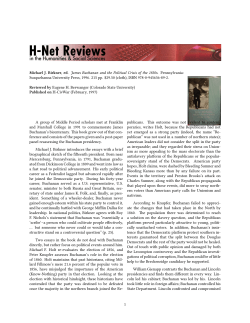 Eugene Berwanger on James Buchanan and the Political - H-Net