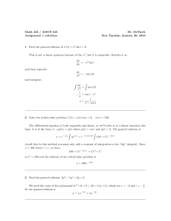 Homework 1 - Penn Math