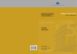 The euro`s trade effects - ECB