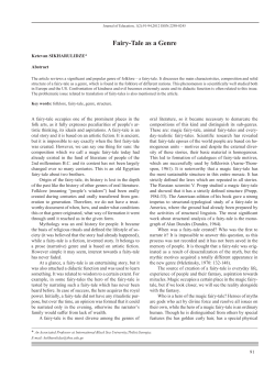 Fairy-Tale as a Genre