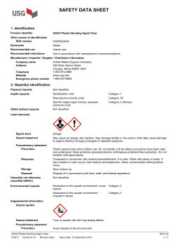 USG Plaster Bonding Agent - Clear SDS (English)