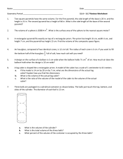 11.4 - 11.7 Review Worksheet