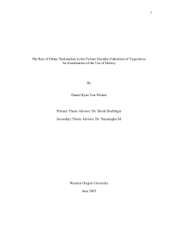 1 The Rise of Ethnic Nationalism in the Former Socialist Federation