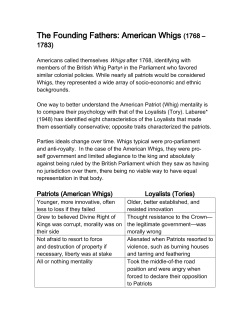 The Founding Fathers: American Whigs (1768