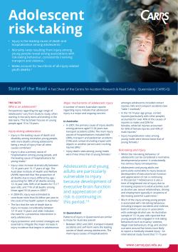 Adolescent risk-taking - CARRS-Q