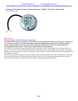 Underwater LED Light to 60 meters - Aluminum Housing