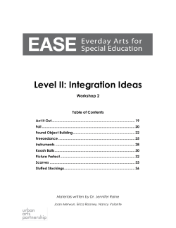 Level II Wkshp 2 EASE5 - Urban Arts Partnership