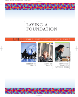 laying a foundation
