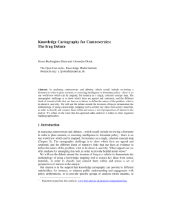 Knowledge Cartography for Controversies: The Iraq Debate