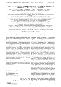 tissue engineering and regenerative approaches to