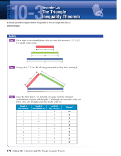 The Triangle Inequality Theorem