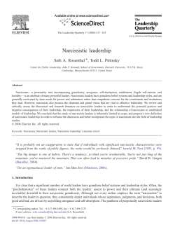 Narcissistic leadership