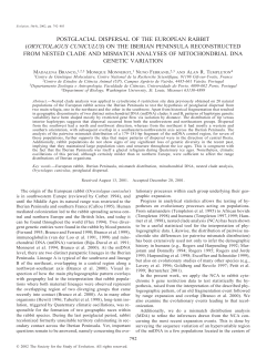 postglacial dispersal of the european rabbit