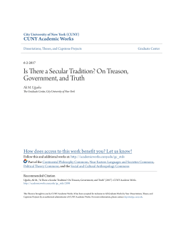 Is There a Secular Tradition? On Treason, Government, and Truth