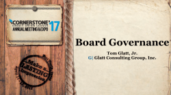 Board Governance - Cornerstone Credit Union League