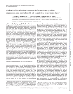 Abdominal irradiation increases inflammatory cytokine expression