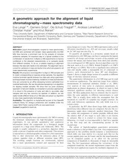 A geometric approach for the alignment of liquid chromatography