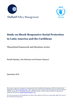 Study on Shock-Responsive Social Protection in Latin America and
