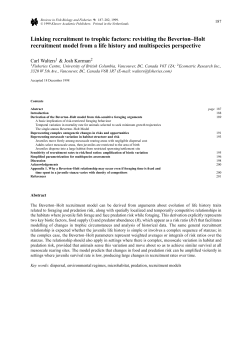 Linking recruitment to trophic factors: revisiting the Beverton&ndash;Holt