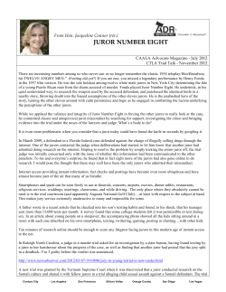 juror number eight - ADR Services, Inc.