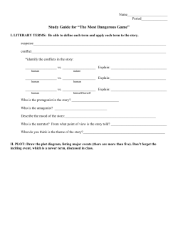 Study Guide for “The Most Dangerous Game”