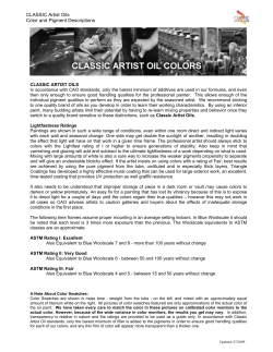 CLASSIC Artist Oils Color and Pigment