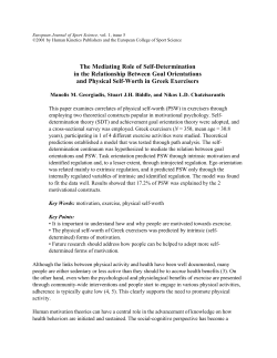 The Mediating Role of Self-Determination