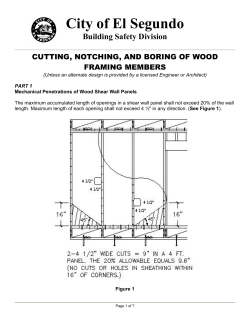 Cutting, Notching, Boring