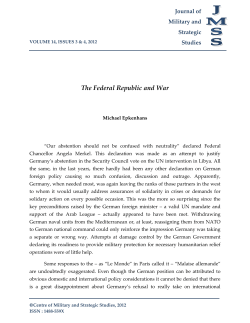 The Federal Republic and War