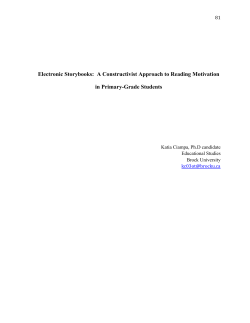 Electronic Storybooks: A Constructivist Approach to Reading