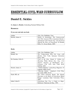 Sickles Resources - Essential Civil War Curriculum