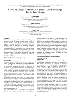A Study on Analysis of Kinetic Art In Terms of Gestalt Psychology