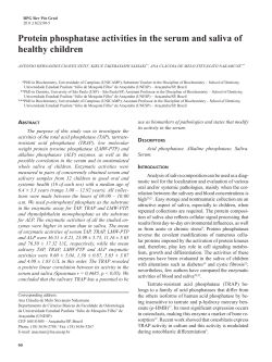 Protein phosphatase activities in the serum and saliva of healthy